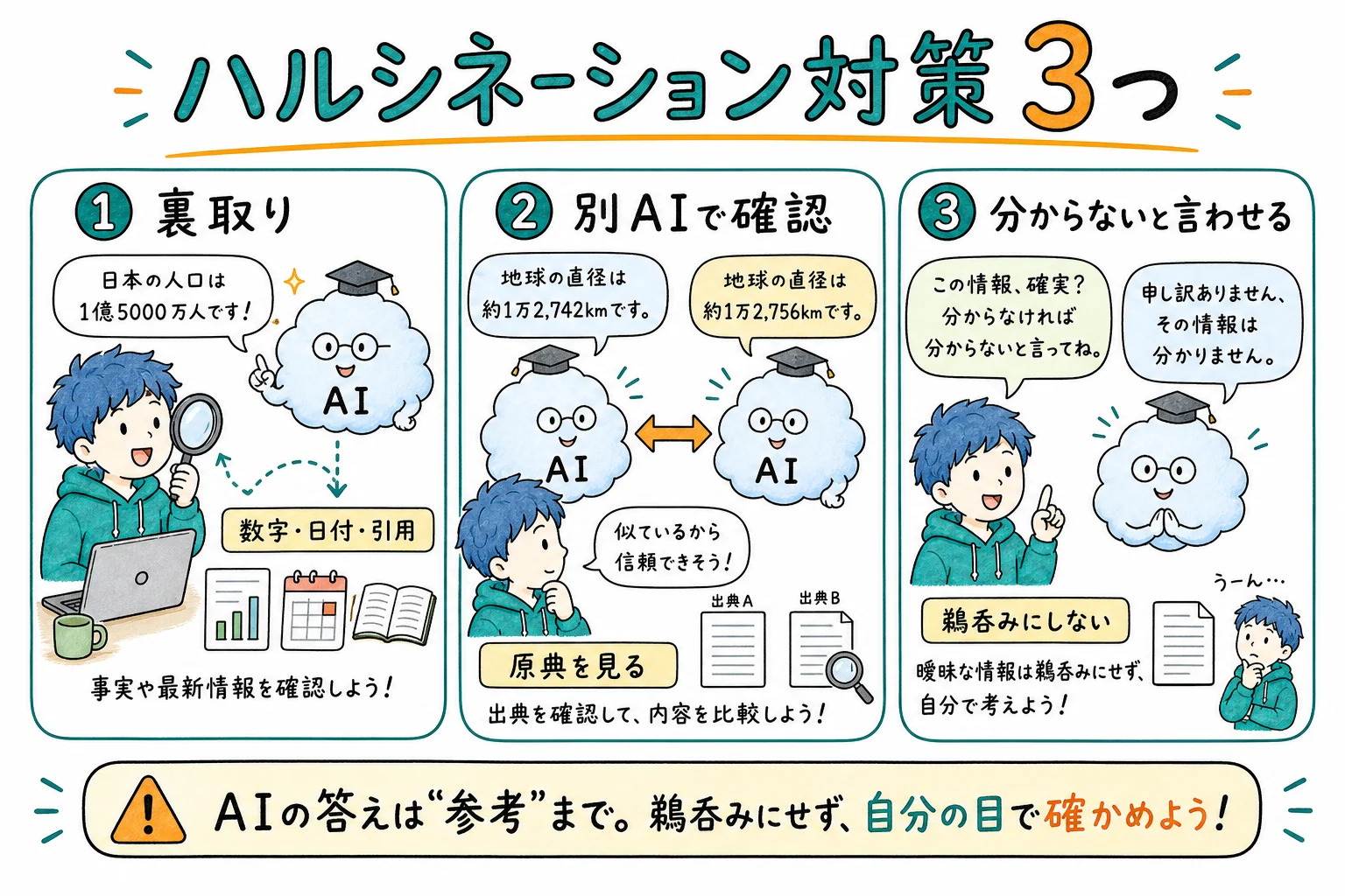 ハルシネーション対策3つ