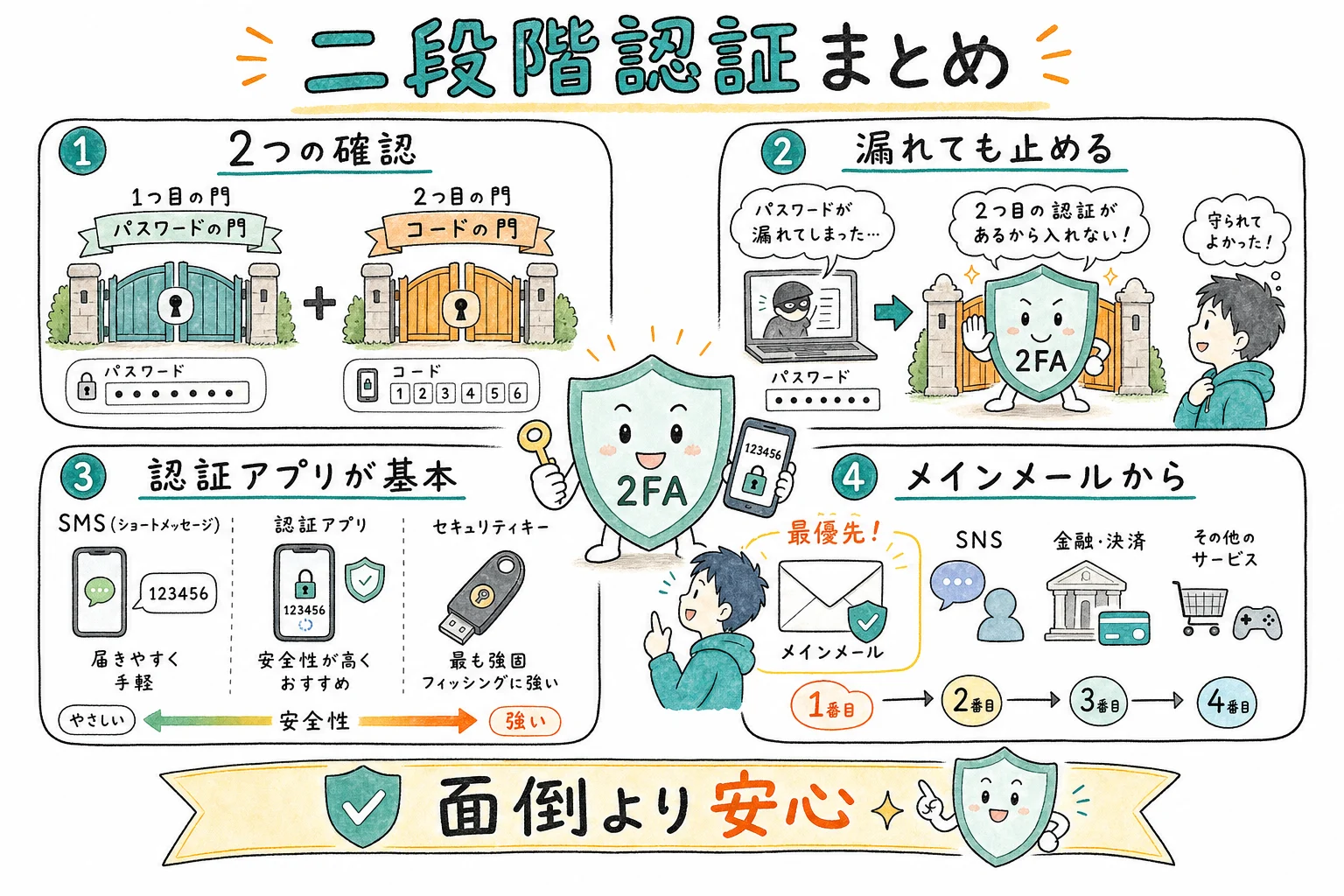 二段階認証のすべて、これ1枚で
