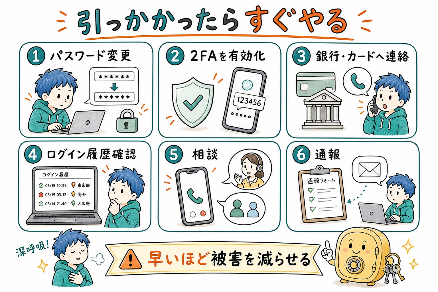 引っかかった時の応急処置5ステップ