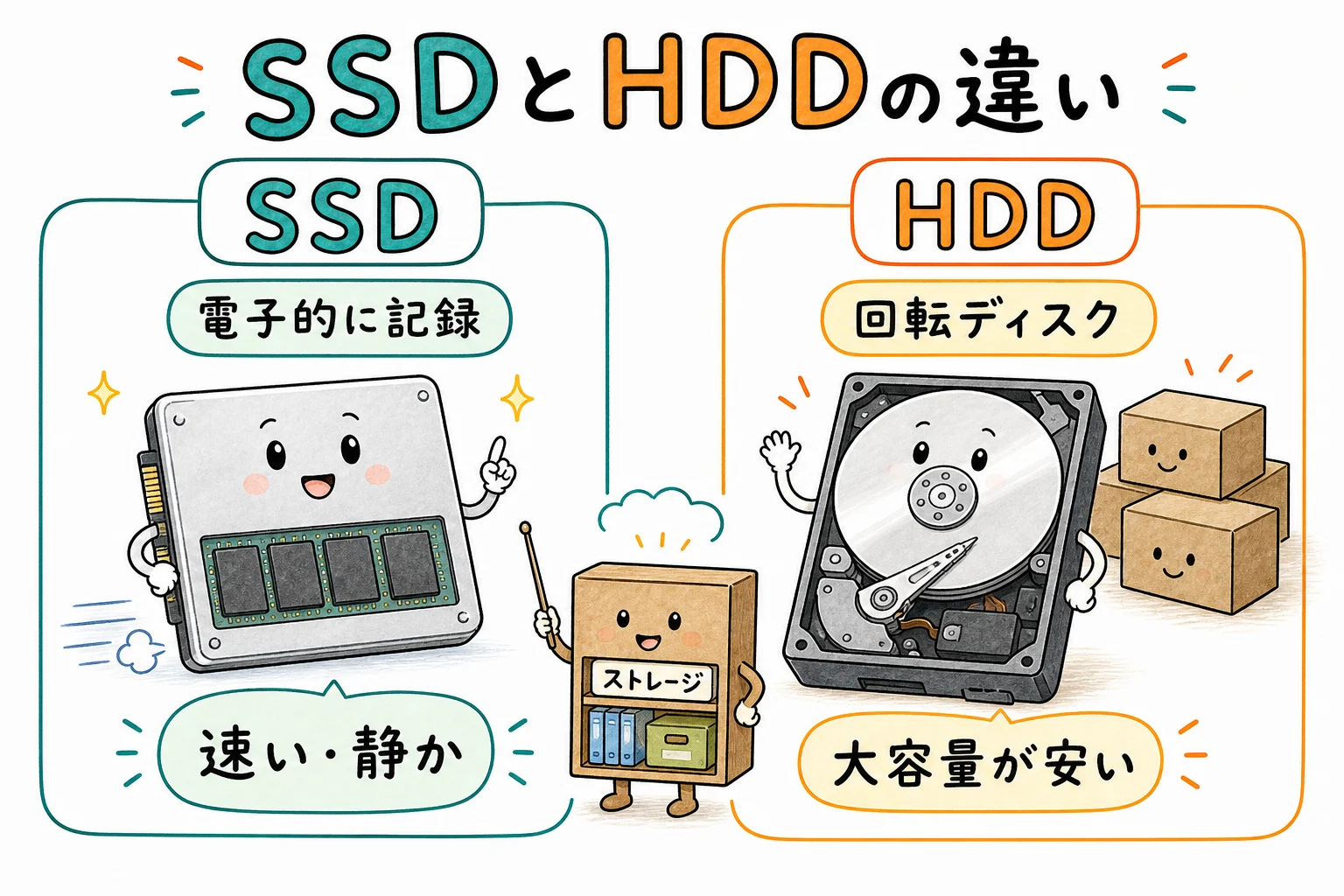 SSDとHDDの違い