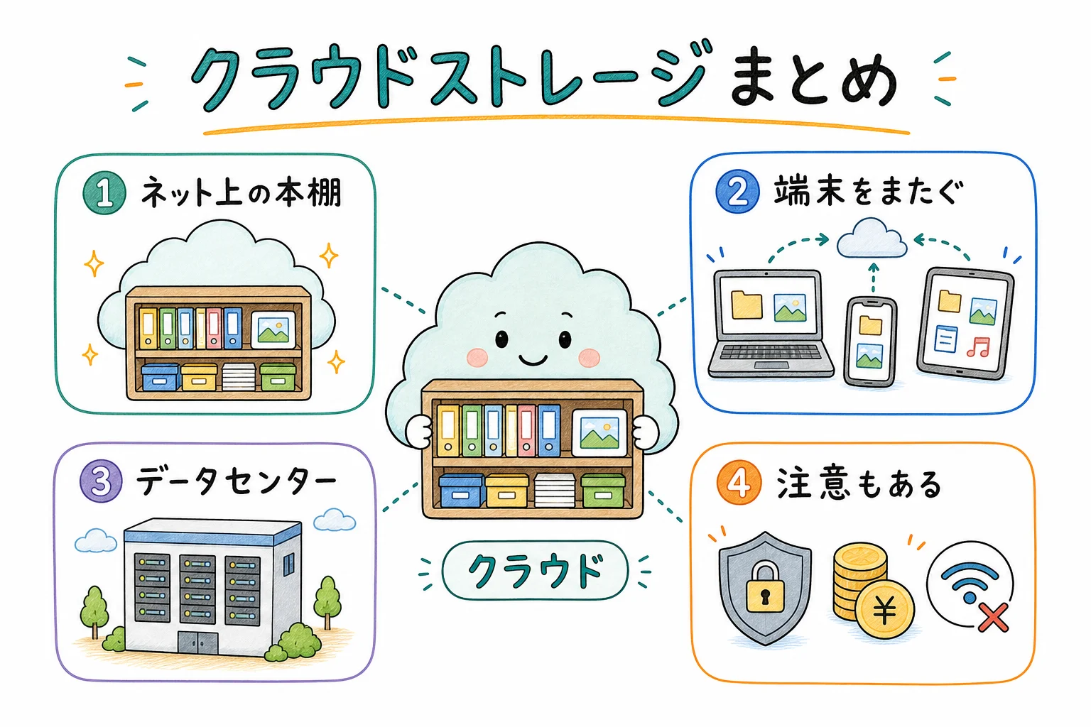 クラウドストレージのすべて、これ1枚で