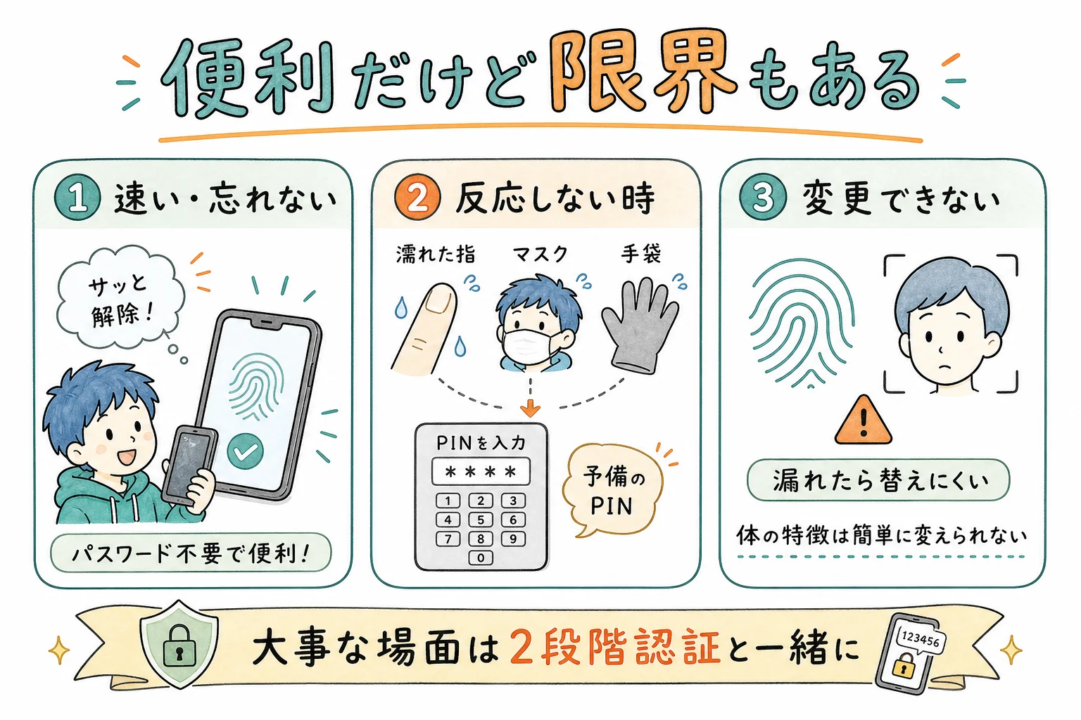 生体認証の便利さと限界