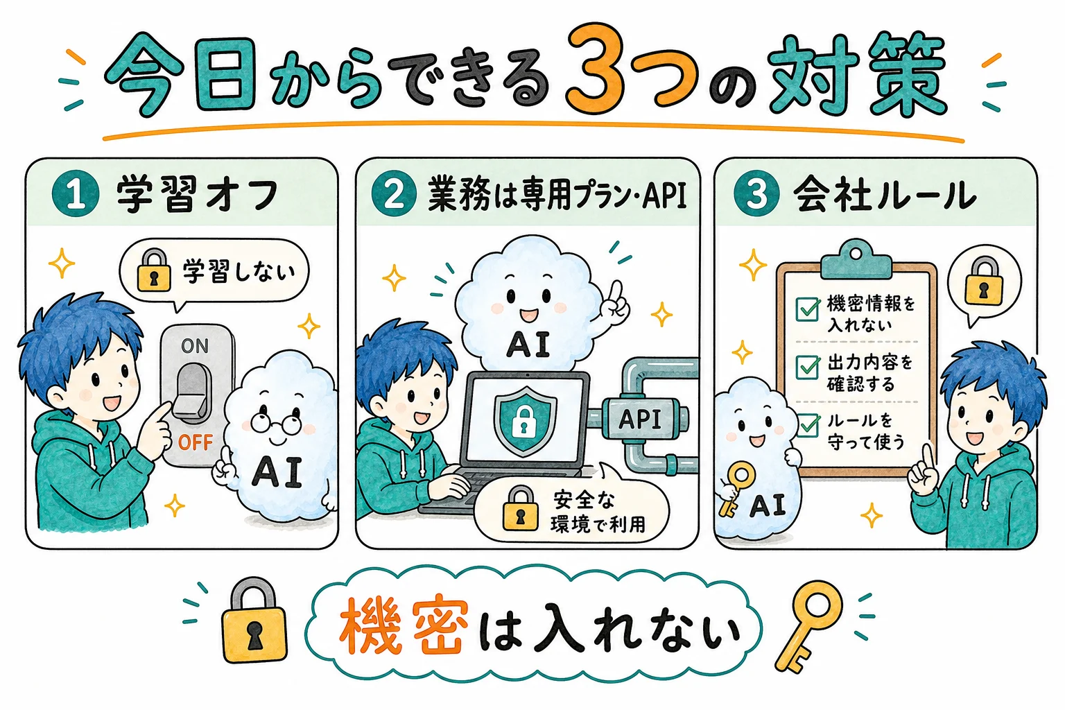 AIを安全に使う3つの対策