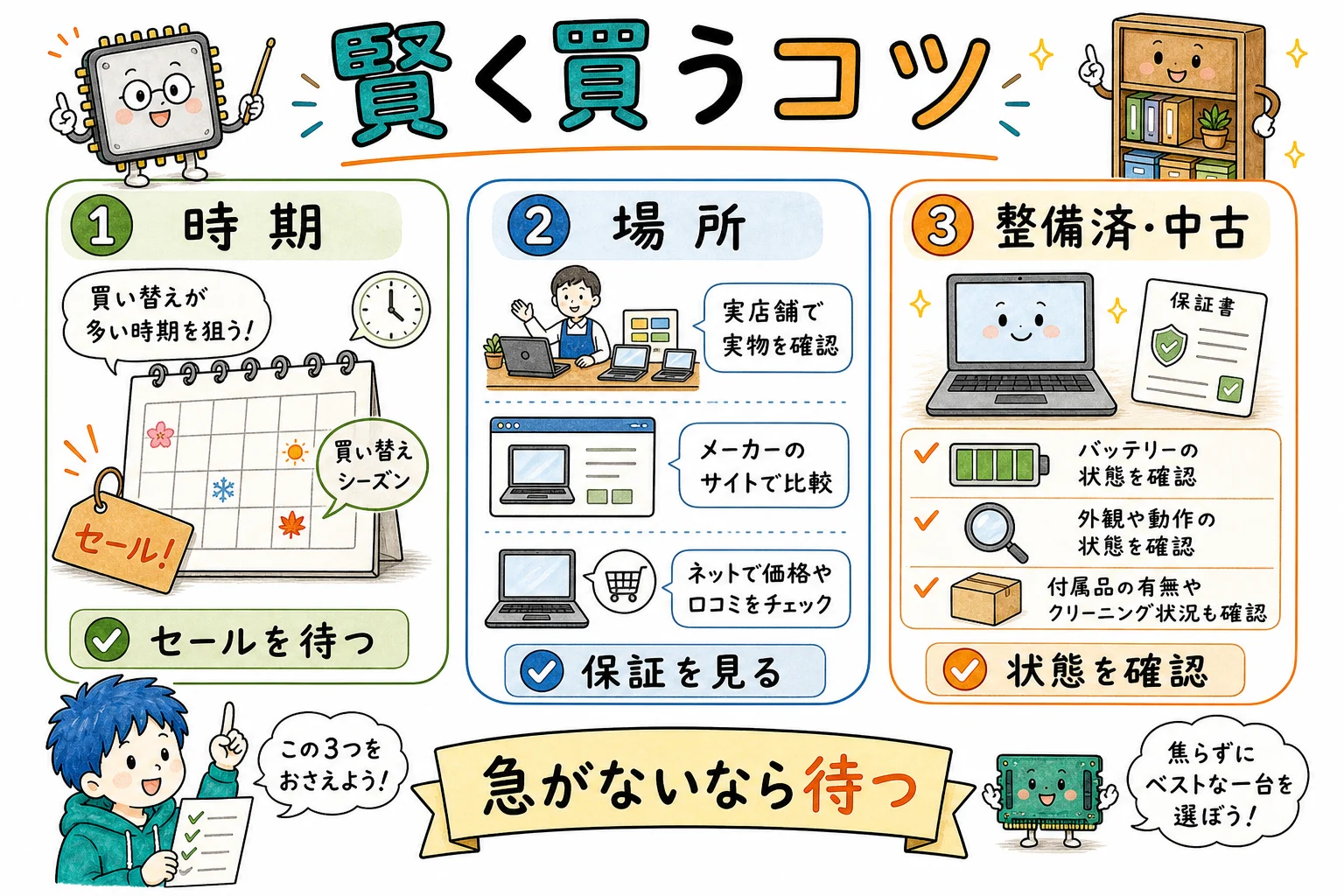 賢く買う3つのコツ
